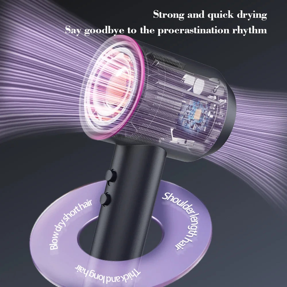 Ion Fashion Hair Styler emitting ionic airflow for fast drying. Designed for shoulder-length to long hair with advanced styling technology.