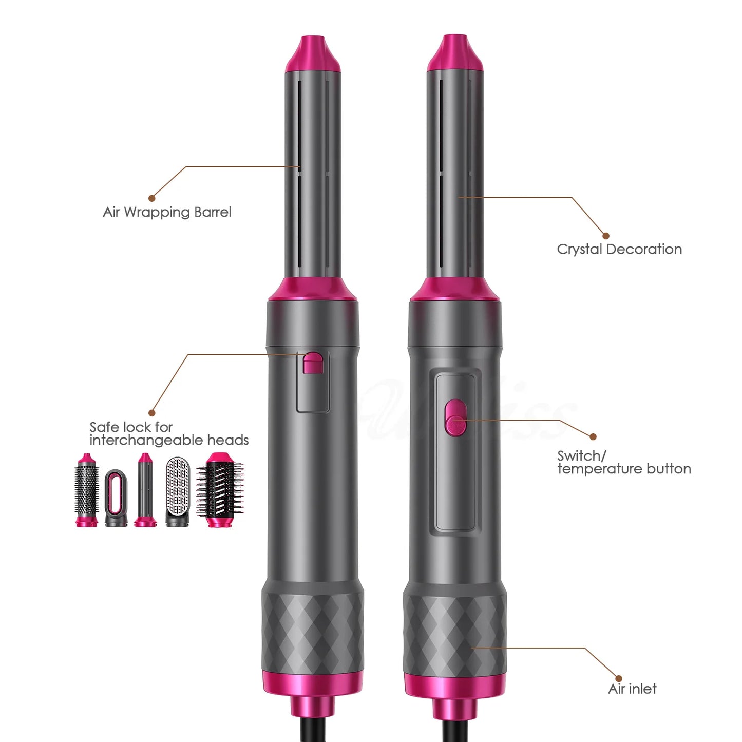 Professional Hair Dryer Volumizer Hot Air Brush