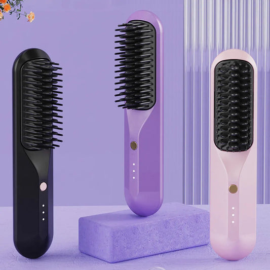 Cordless Electric Hair Brushes Straightener